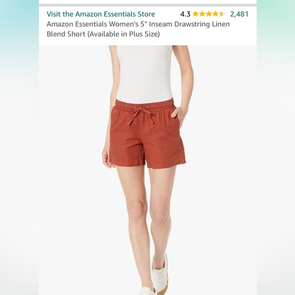 Linen shorts. Terracotta - Picture 1 of 11